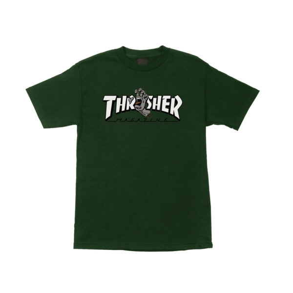 Santa Cruz x Thrasher Screaming Logo Forest Green Tee