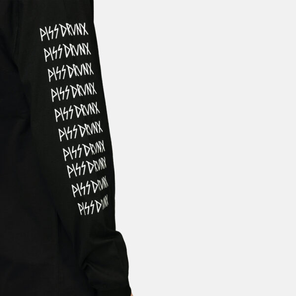 Piss Drunx Logo Black Long Sleeve Detalle