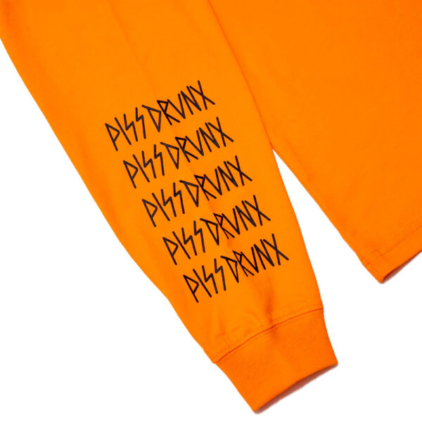 Piss Drunx Logo Orange Long Sleeve Detalle