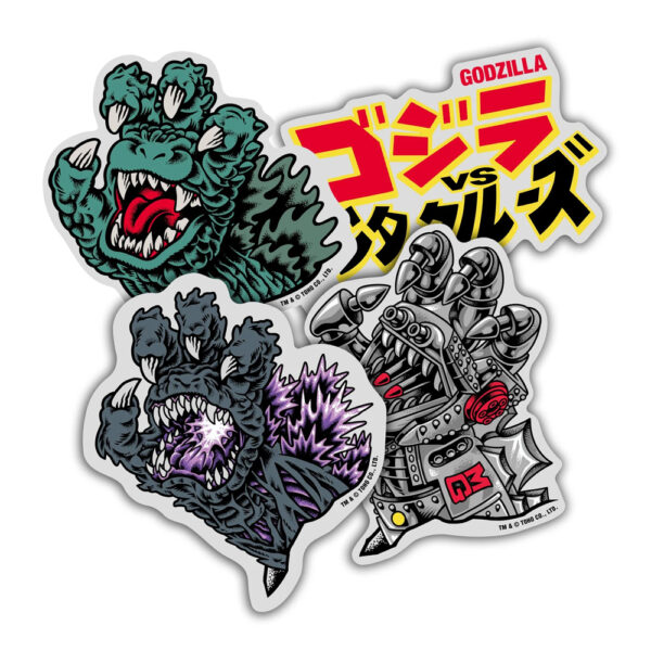 Santa Cruz Vs Godzilla Mylar Sticker Pack