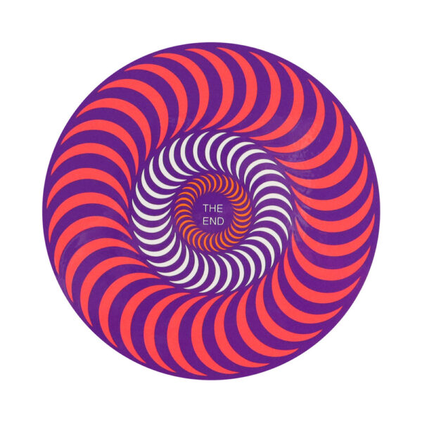 Spitfire Tri-Color Swirl Neon Purple Sticker 14cms