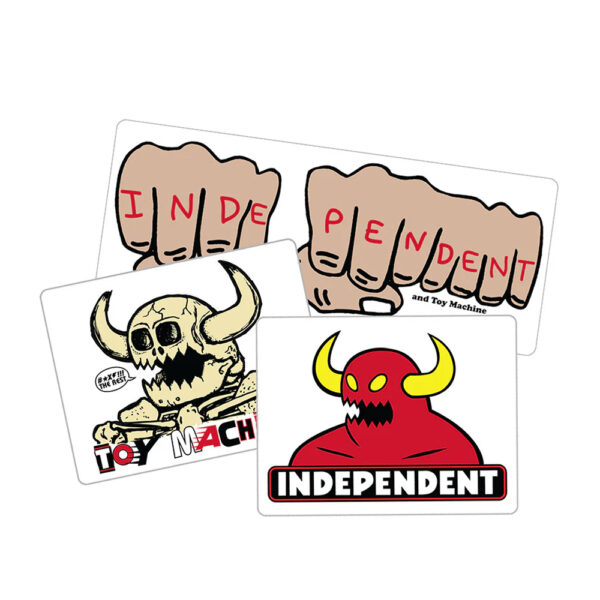 Toy Machine x Independent 3 Pack Stickers 15x8cms