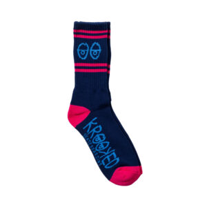 Krooked Eyes Navy Blue Socks
