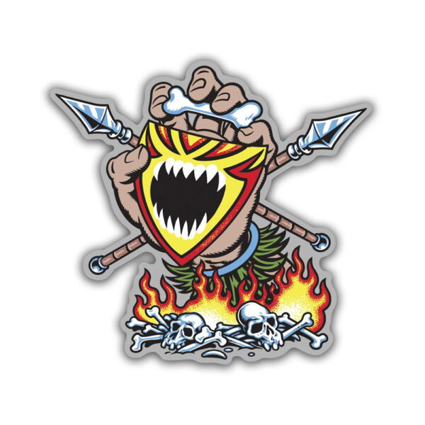 Santa Cruz Salba Screaming Witch Doctor Sticker 12cms