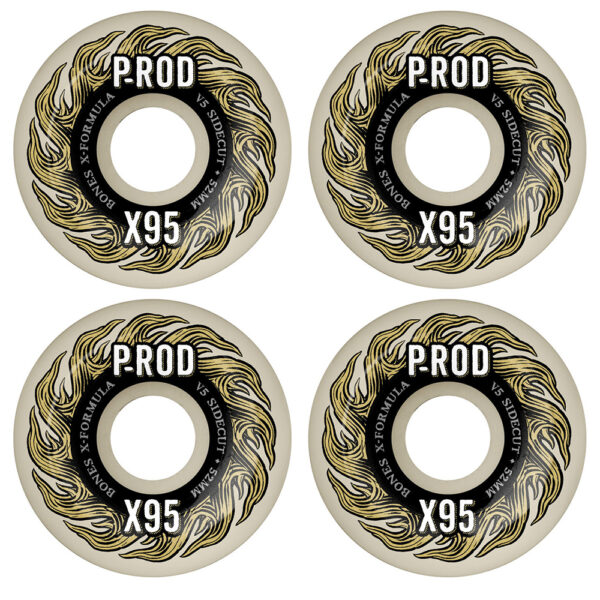 Bones P-Rod Pro X-Formula Sidecut Wheels 54mm 95A