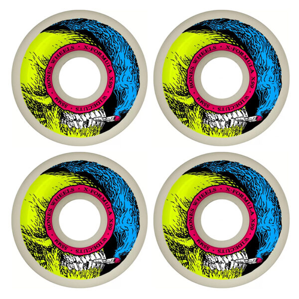 Bones Smokin Skull V6 X-Formula Widecut Wheels 55mm 99A