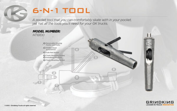GrindKing 6-N-1 Pocket Tool Herramienta - Imagen 3