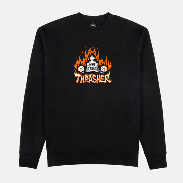 Thrasher x Neckface Who Cares Crewneck