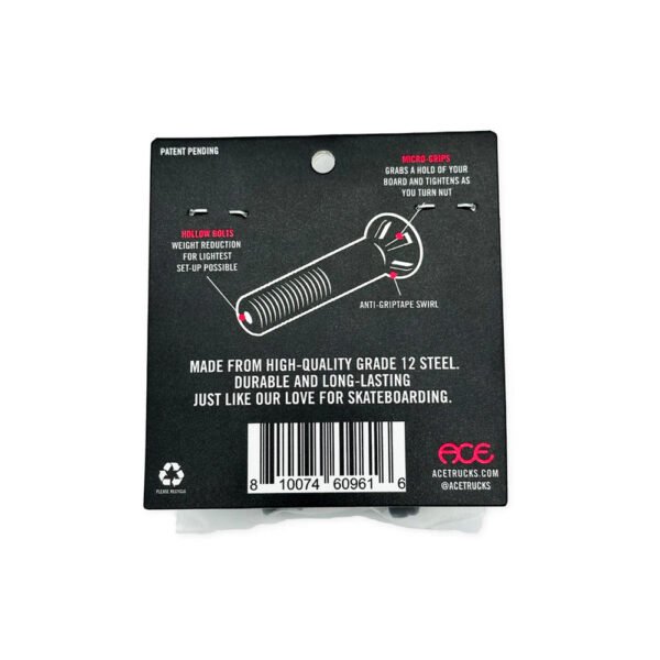 Ace Hollow Bolts w/ Grippers Allen 7/8" Tornillos