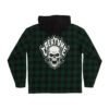 Creature Bonehead Flame Hood Flannel Jacket