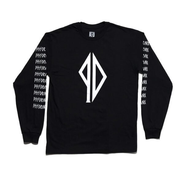 Piss Drunx Logo Black Long Sleeve