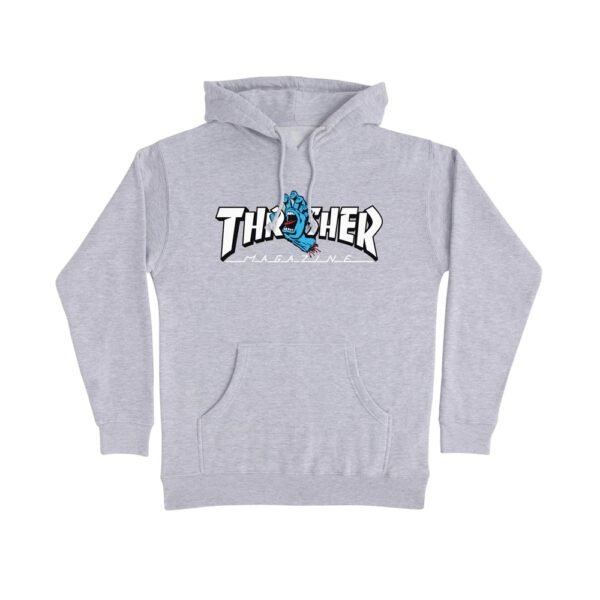 Santa Cruz x Thrasher Screaming Logo Grey Hoodie