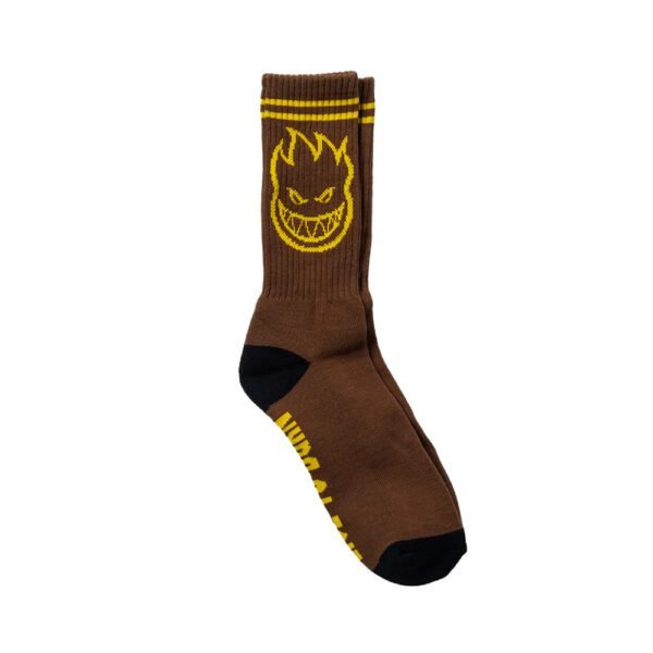 Spitfire Bighead Brown Gold Socks Spitfire Bighead Brown Gold Socks