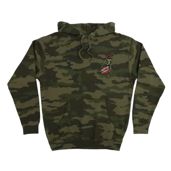 Santa Cruz x Stranger Things Demogorgon Dot Camo Hoodie Front Santa Cruz x Stranger Things Demogorgon Dot Camo Hoodie