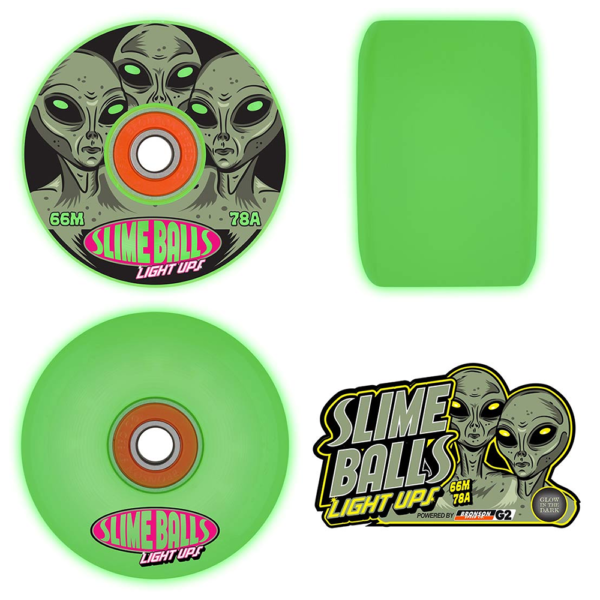 Slime Balls Friends Of Planet 9 Lights Up OG 66mm 78A Slime Balls Friends Of Planet 9 Lights Up OG 66mm 78A