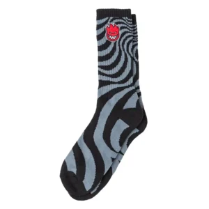 Spitfire Bighead Fill Embroidered Swirl Black Socks Calcetas