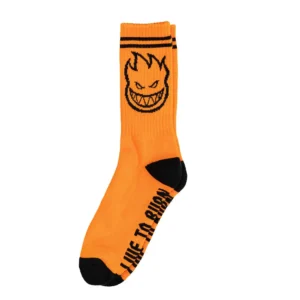 Spitfire Bighead Orange Crew Socks Calcetas