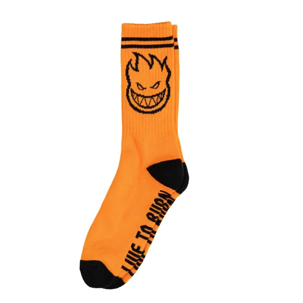 Spitfire Bighead Orange Crew Socks Calcetas