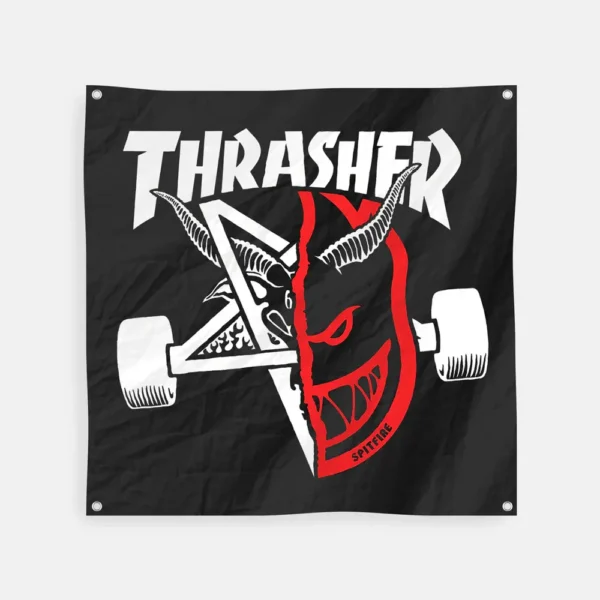 Thrasher x Spitfire Thrash & Burn Banner Thrasher x Spitfire Thrash & Burn Banner