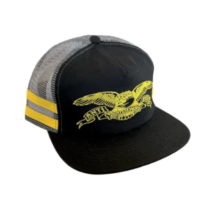 Anti Hero Basic Eagle Yellow Charcoal Snapback