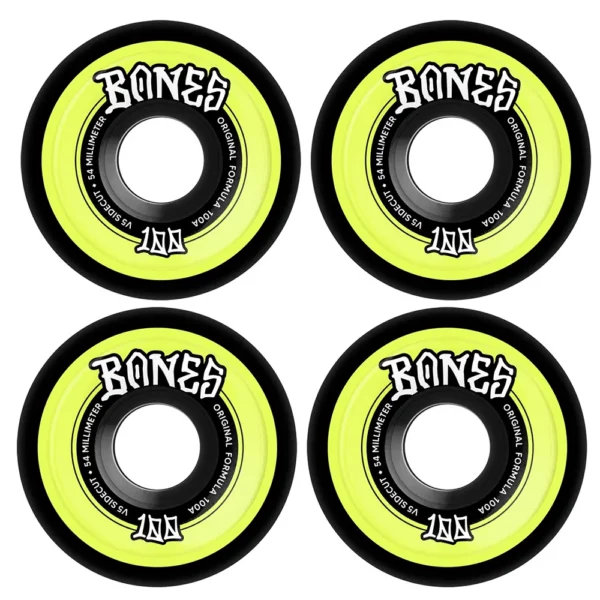 Bones Original Formula Sidecut 100's Wheels 54mm 100A Bones Original Formula Sidecut 100's Wheels 54mm 100A