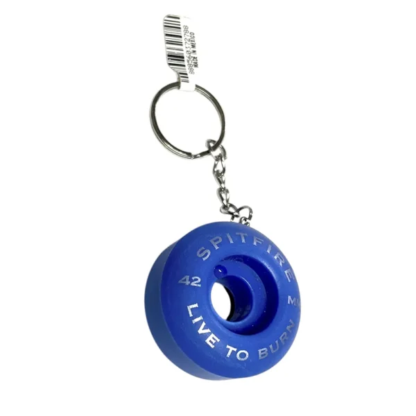 Spitfire Wheel Keychain Blue Llavero