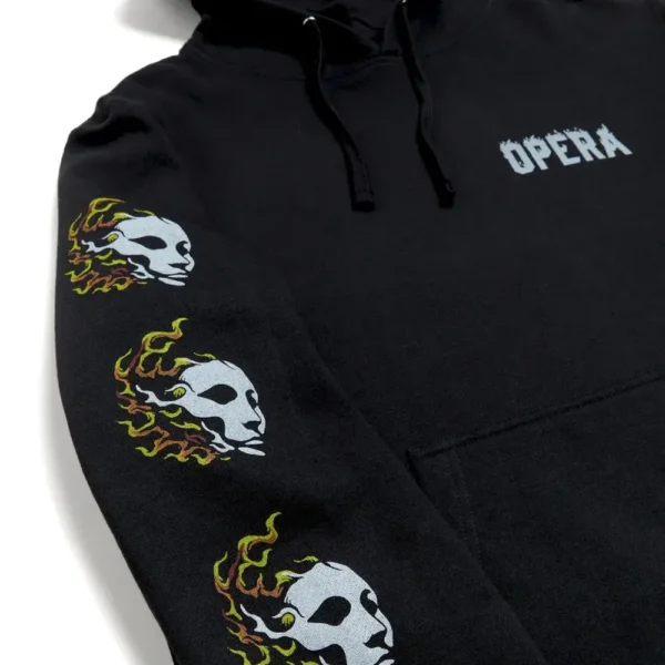 Opera Fire Mask Black Hoodie Detalle Opera Fire Mask Black Hoodie